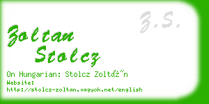 zoltan stolcz business card